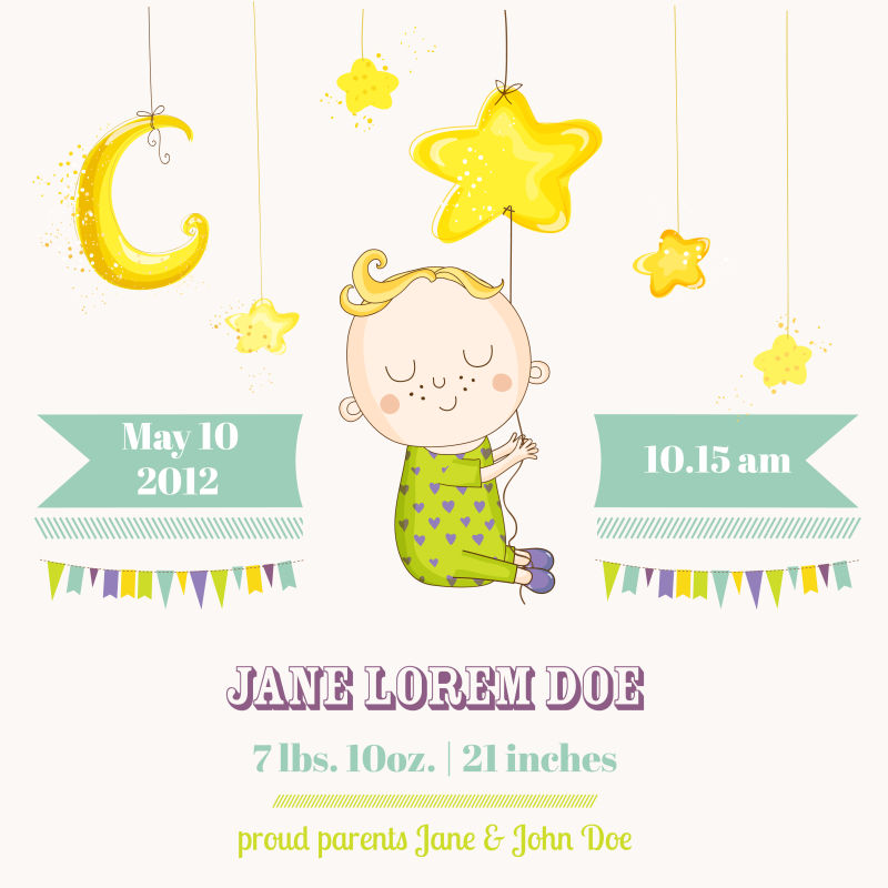 手里拿着星星的男孩矢量插图