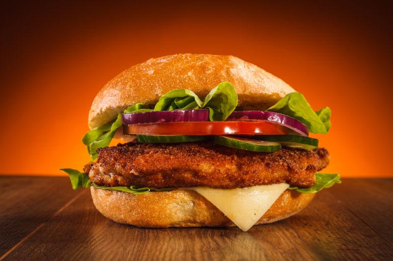 番茄芝士汉堡包