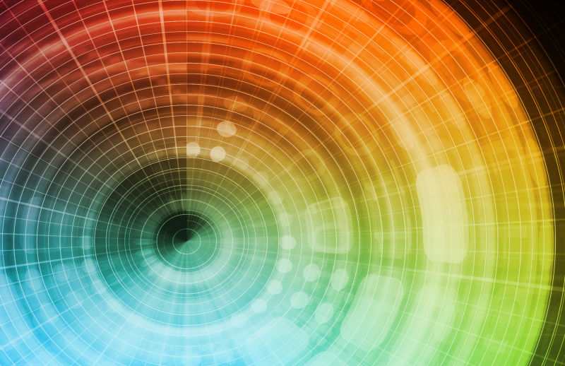 彩色抽象数据线条背景