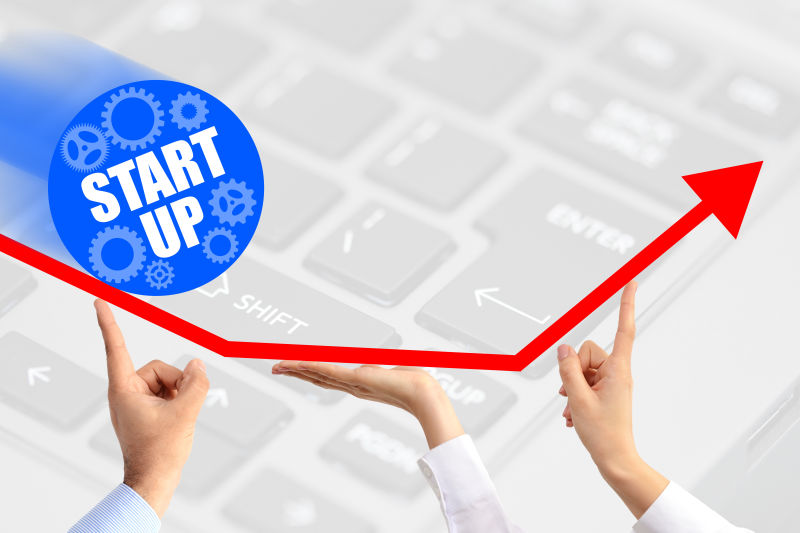 手指改变商业启动startup箭头方向