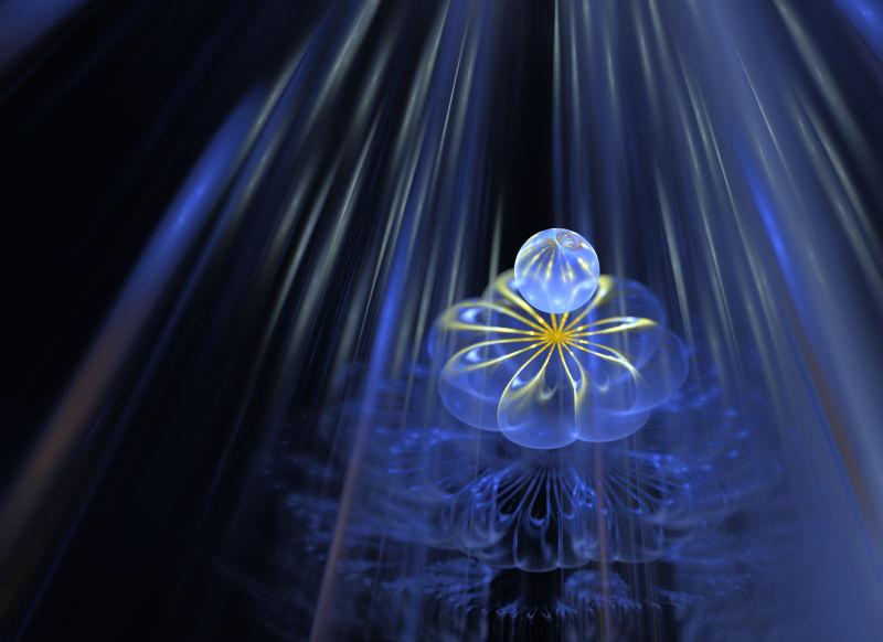 抽象分形三维花卉背景