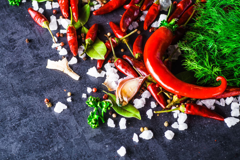 各种不同辣椒的香料
