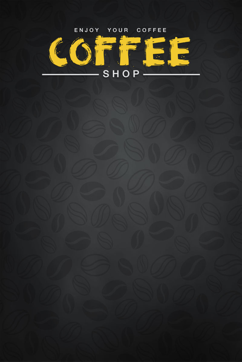 黑色背景的咖啡店标志