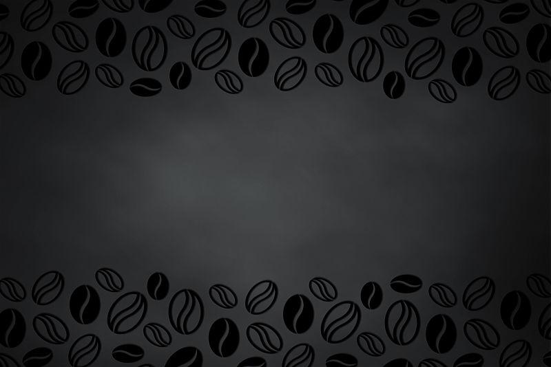 带有咖啡图案的黑色背景