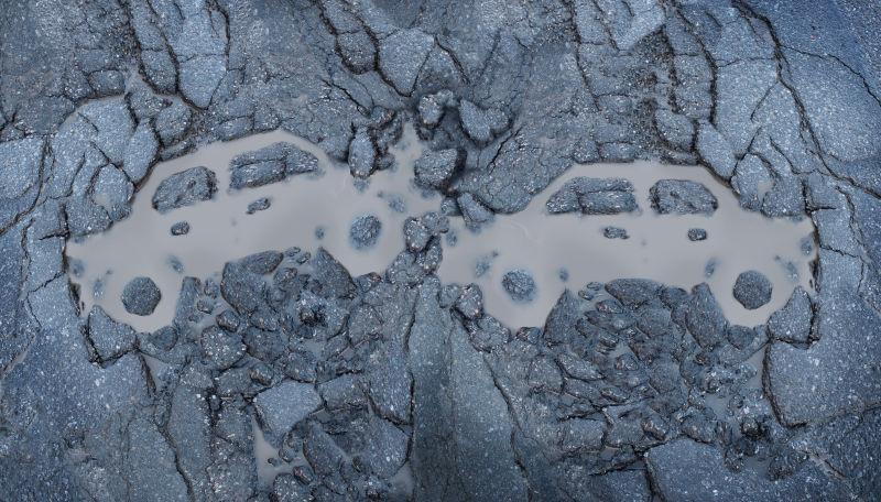 泥水形状的汽车