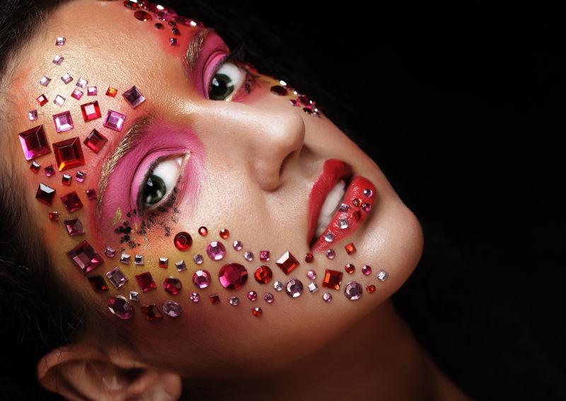 艺术化妆的美女