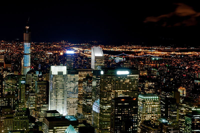 夜间纽约城