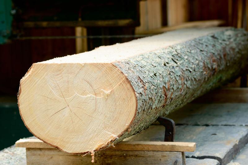 切割后的木材