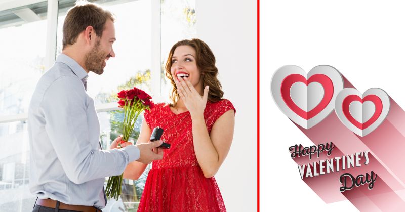 男人向女友求婚