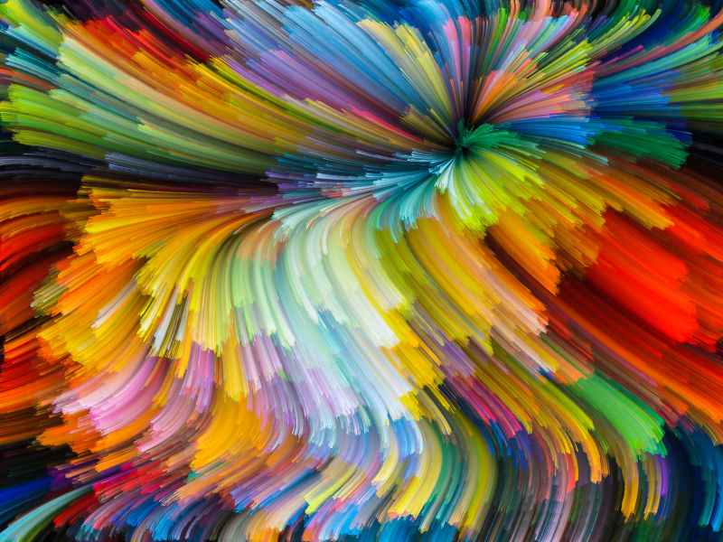 多彩抽象线条背景