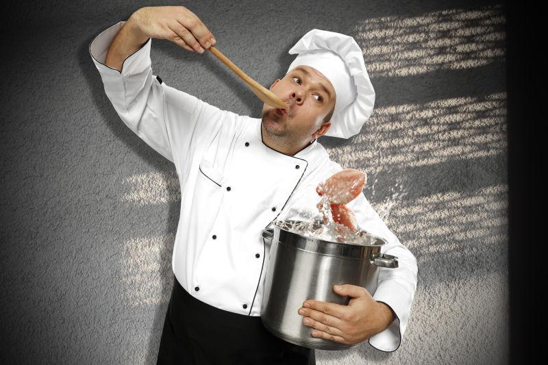 厨师厨师和食物