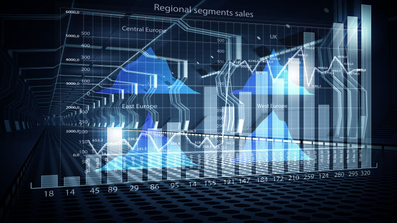 办公室内部用图表和数据