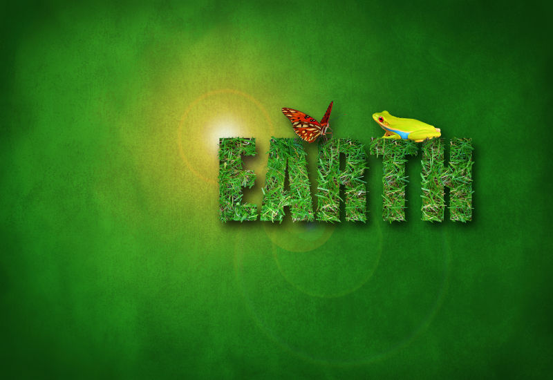 绿草地生态概念