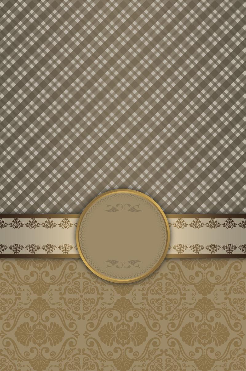 褐色和黄色的欧式复古装饰背景