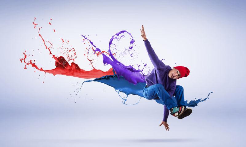 跳跃的嘻哈舞者创意