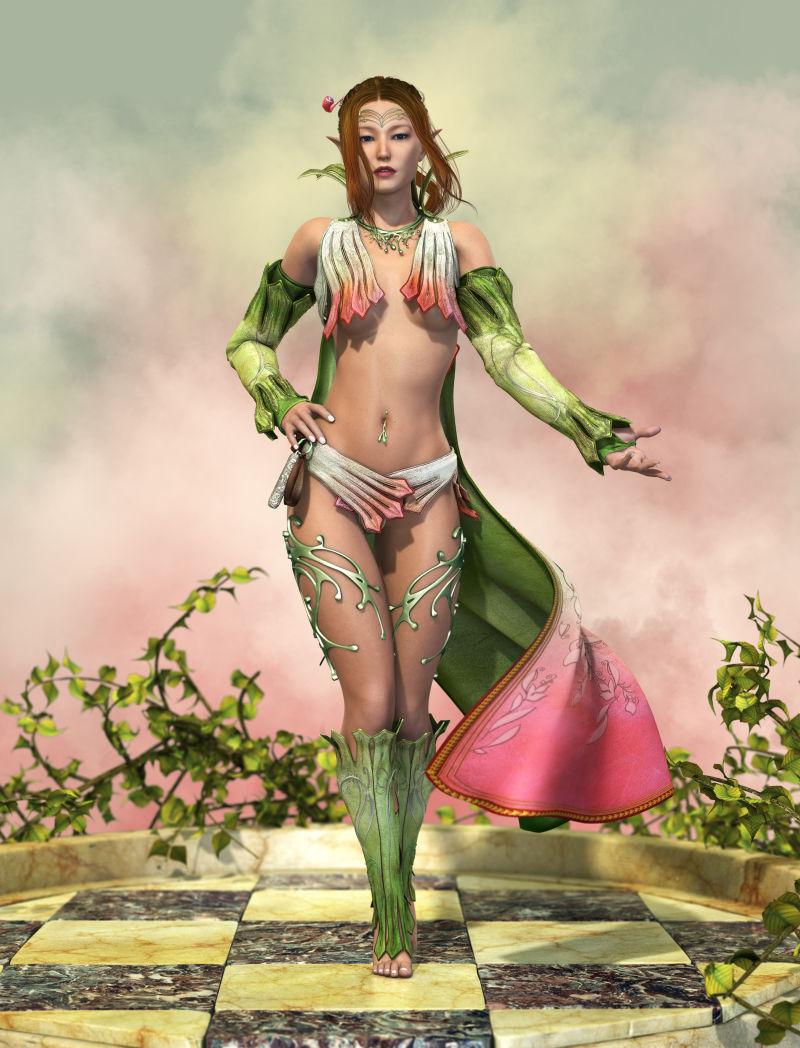 带隐形斗篷的梦幻场景