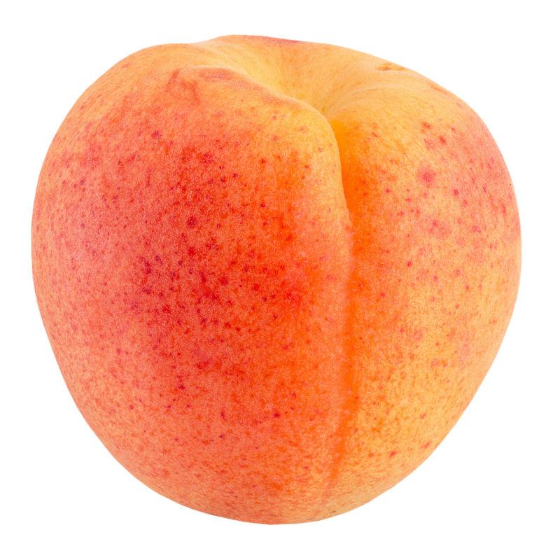 白色背景下的新鲜的杏子