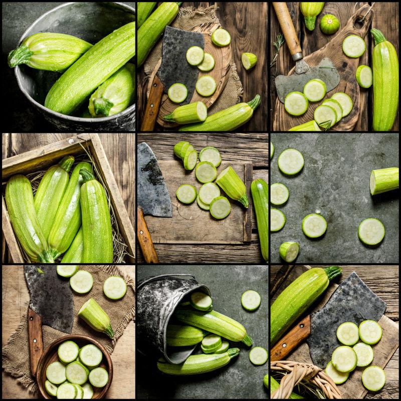 西葫芦食品拼贴