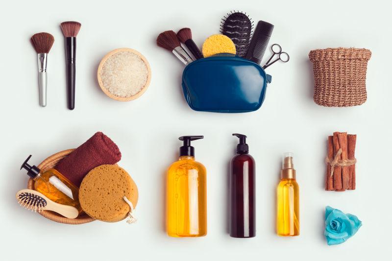 各式各样的女性化妆品