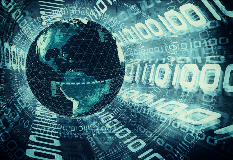 绿色二进制地球