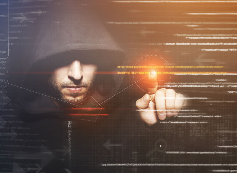 点击虚拟屏幕的网络黑客