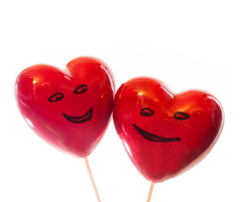 红色的情人节心
