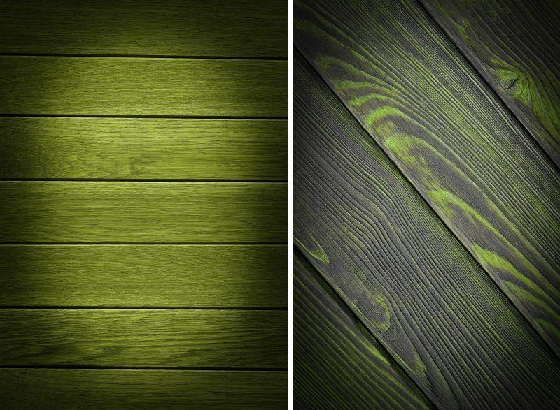 绿色木制纹理背景拼贴