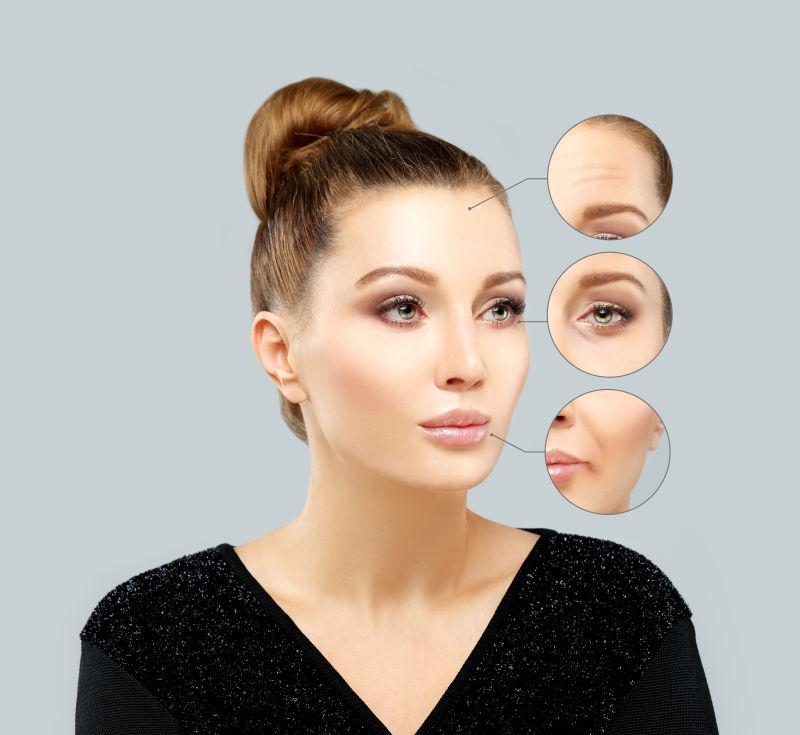 年轻女性面部皮肤老化问题