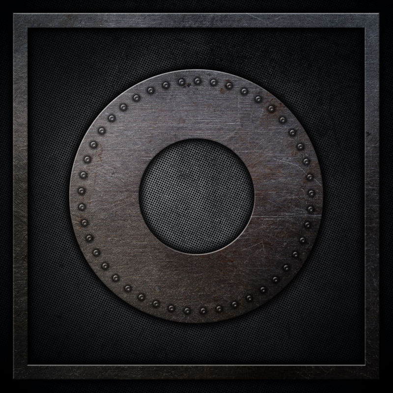 粗糙的圆形金属背景