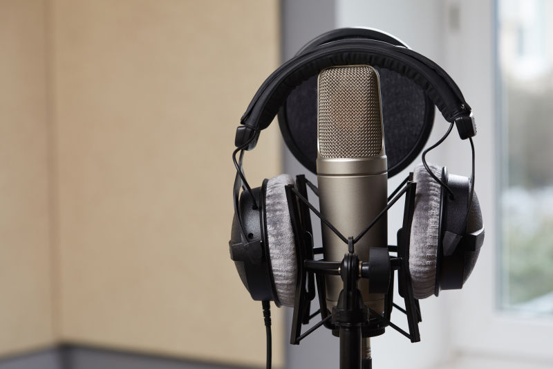 录音室中的麦克风