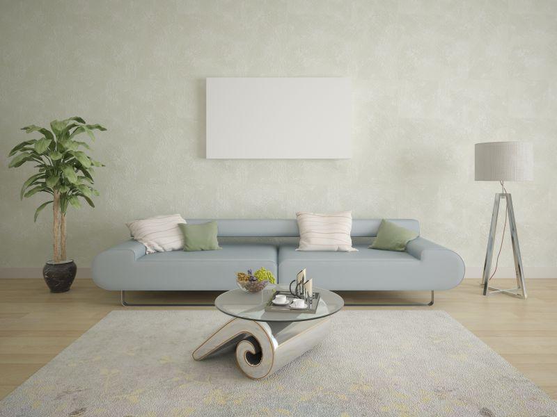 客厅里的舒适沙发和茶几