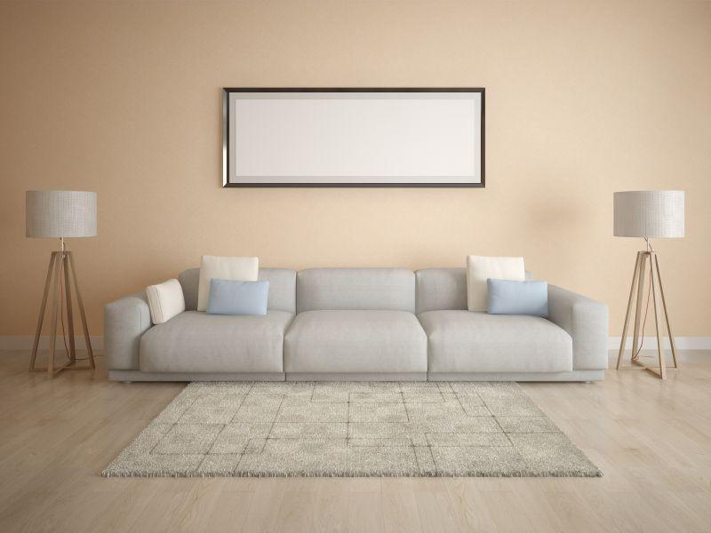 米色背景中舒适的沙发