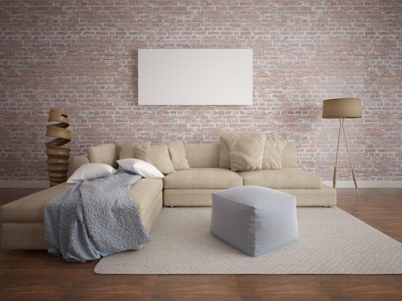 客厅里一个大的舒适沙发