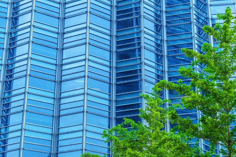 现代绿化办公摩天建筑
