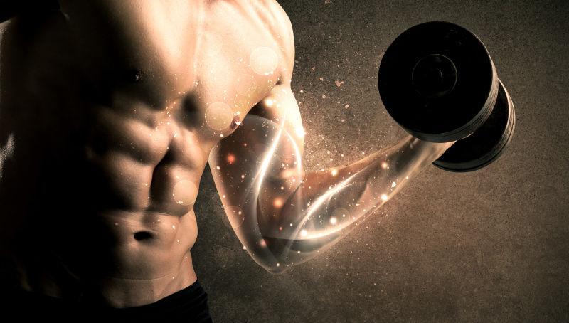 练哑铃提高二头肌能量概念