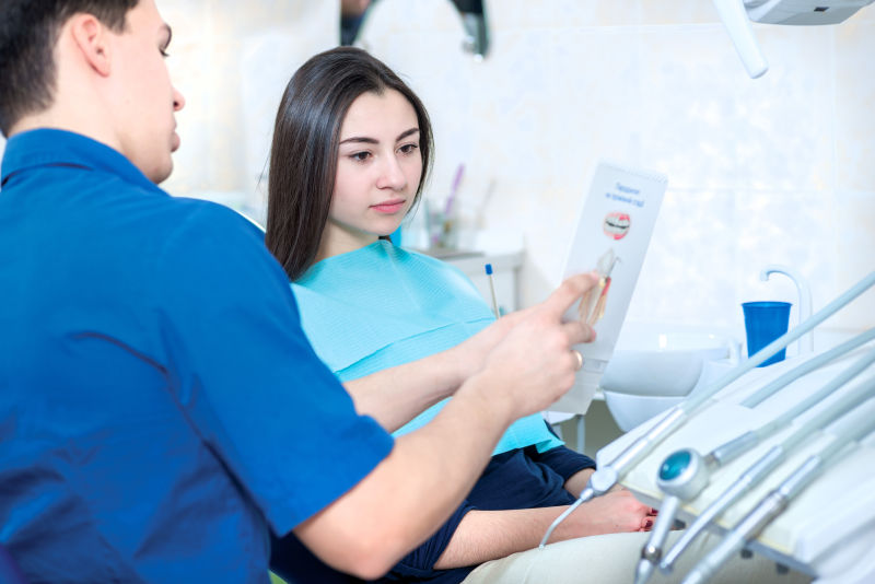 牙医和病人在选择治疗