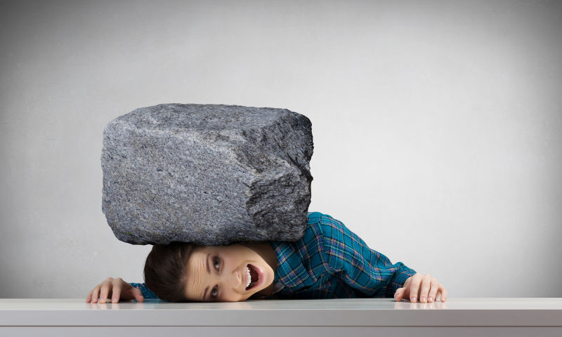 美女的压力概念