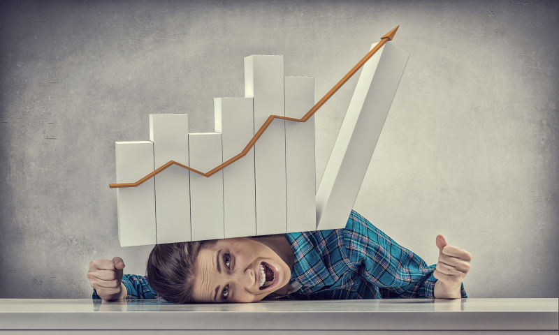 有工作压力的女性