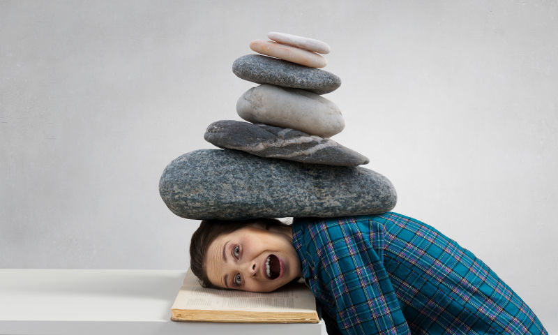 压力巨大的美女