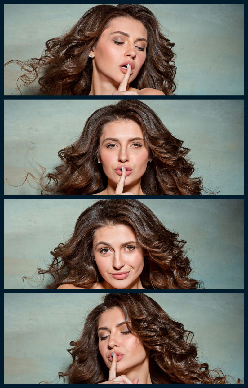 漂亮女子的拼贴