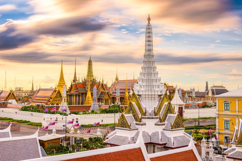 泰国曼谷寺庙天际线