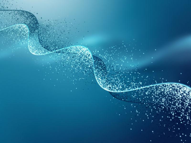 蓝色DNA抽象背景