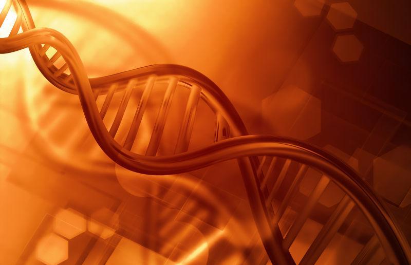 橘黄色DNA抽象纹理背景