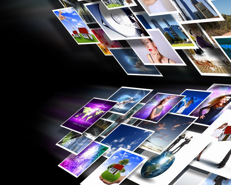 代表现代媒体技术彩色图像