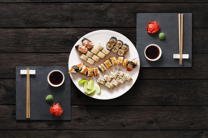 精致摆盘寿司真希