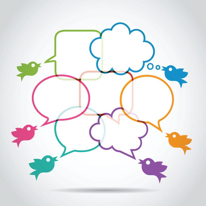 多彩的言语气泡
