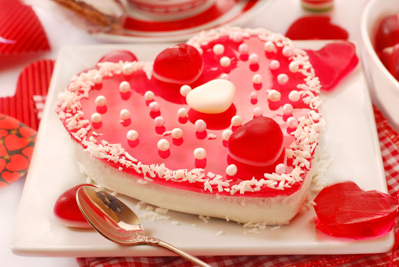 情人节心形果冻蛋糕