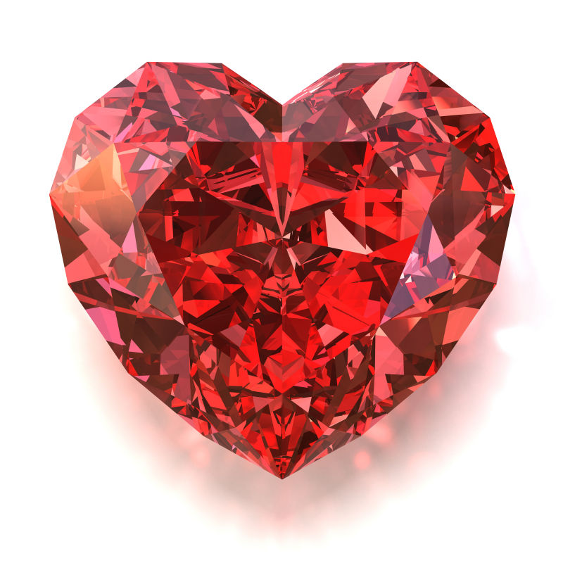 红色的爱心钻石