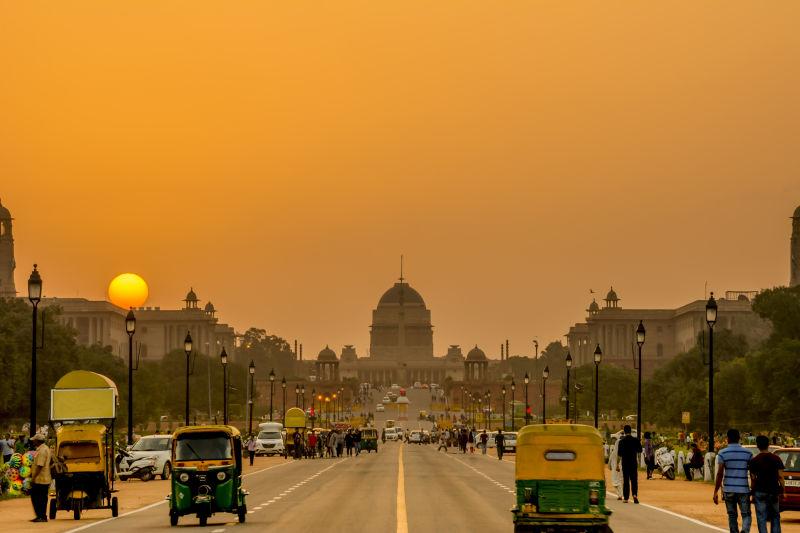 新德里城市全景图片图片