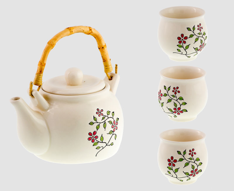 白色陶瓷茶具